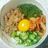 糖質制限・低カロリー☆糖質0麺のねばねば丼